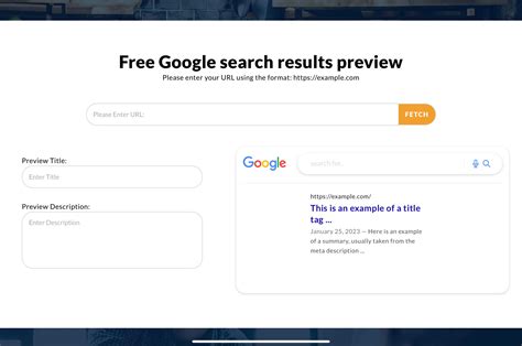 Google SERP Snippet Preview Tool .